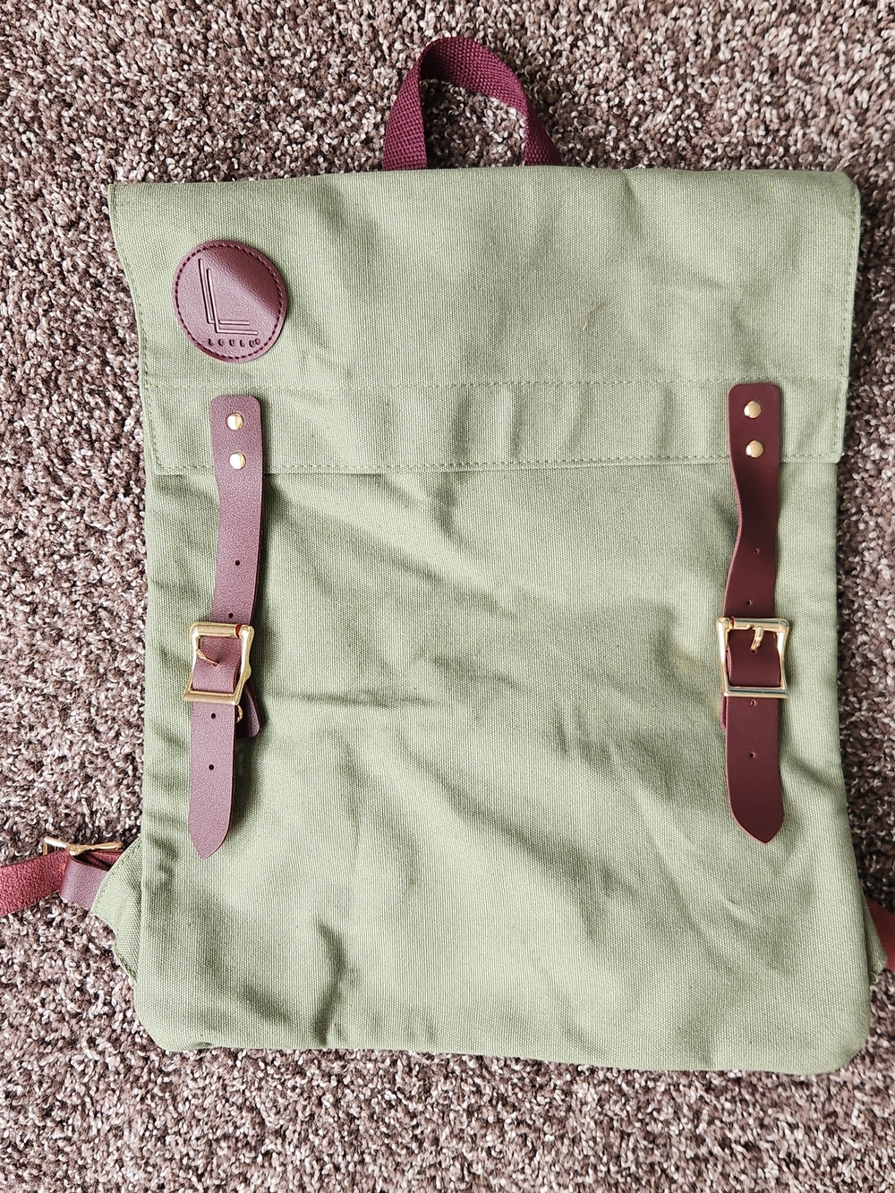 Loulu Bags Canvas Backpack in Olive